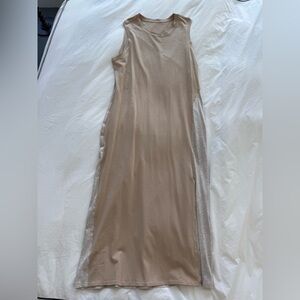 lululemon athletica Sleeveless Midi Dress in Taupe and Beige